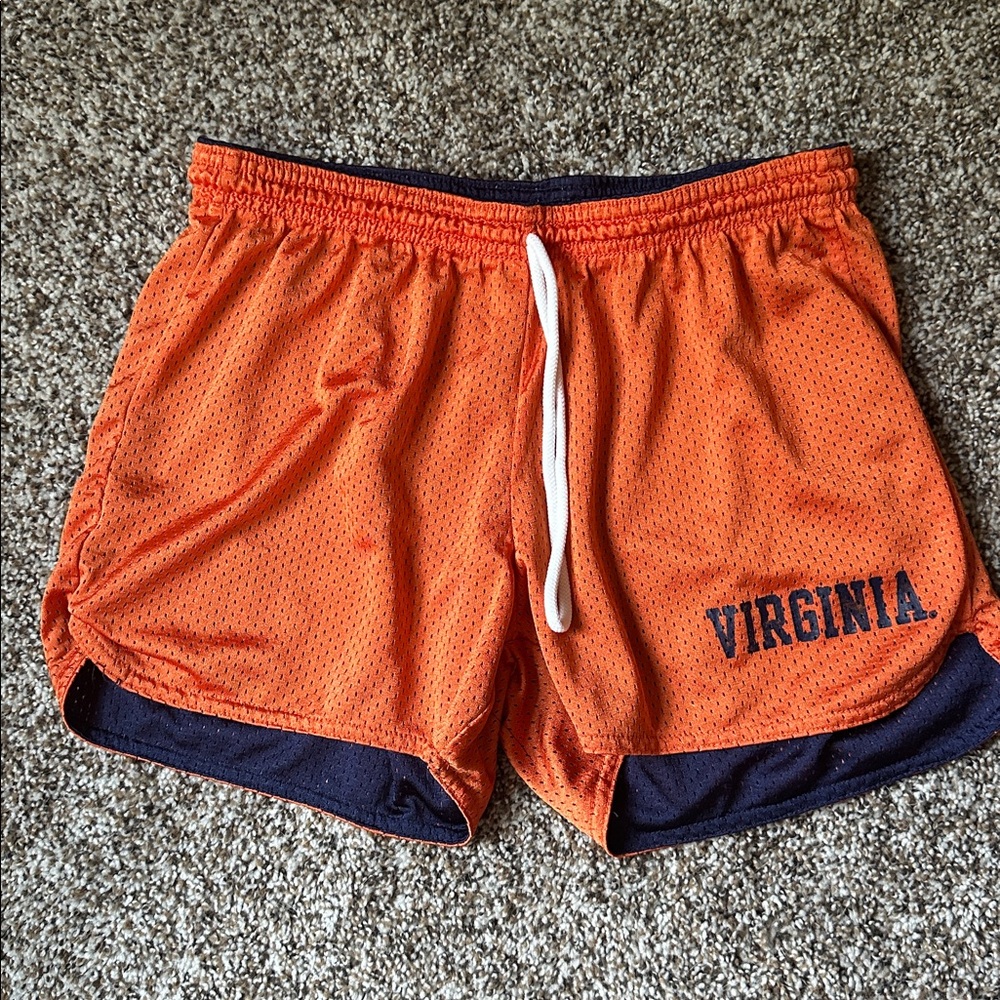 Reversible Orange/Navy Blue UVA “Virginia” Athletic Shorts